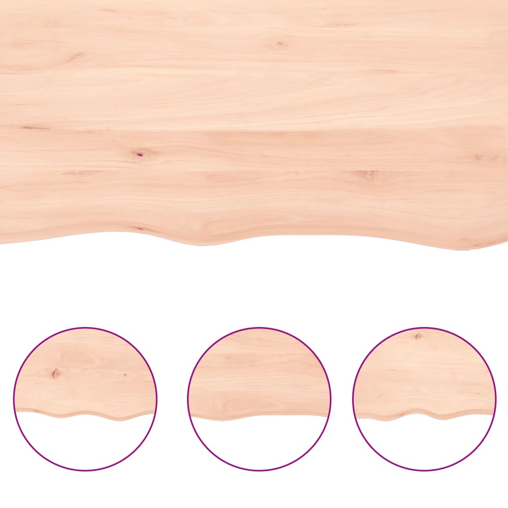 Bathroom Countertop 40x40x(2-6) Untreated Solid Wood Natural 80 cm