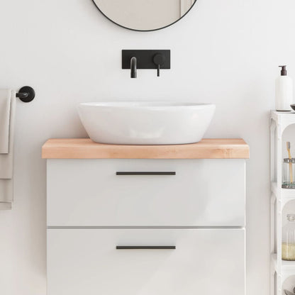 Bathroom Countertop 40x40x(2-6) Untreated Solid Wood Natural 80 cm