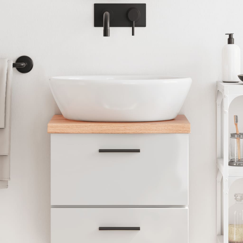 Bathroom Countertop 40x40x(2-4) Solid Wood Light Brown 40 cm