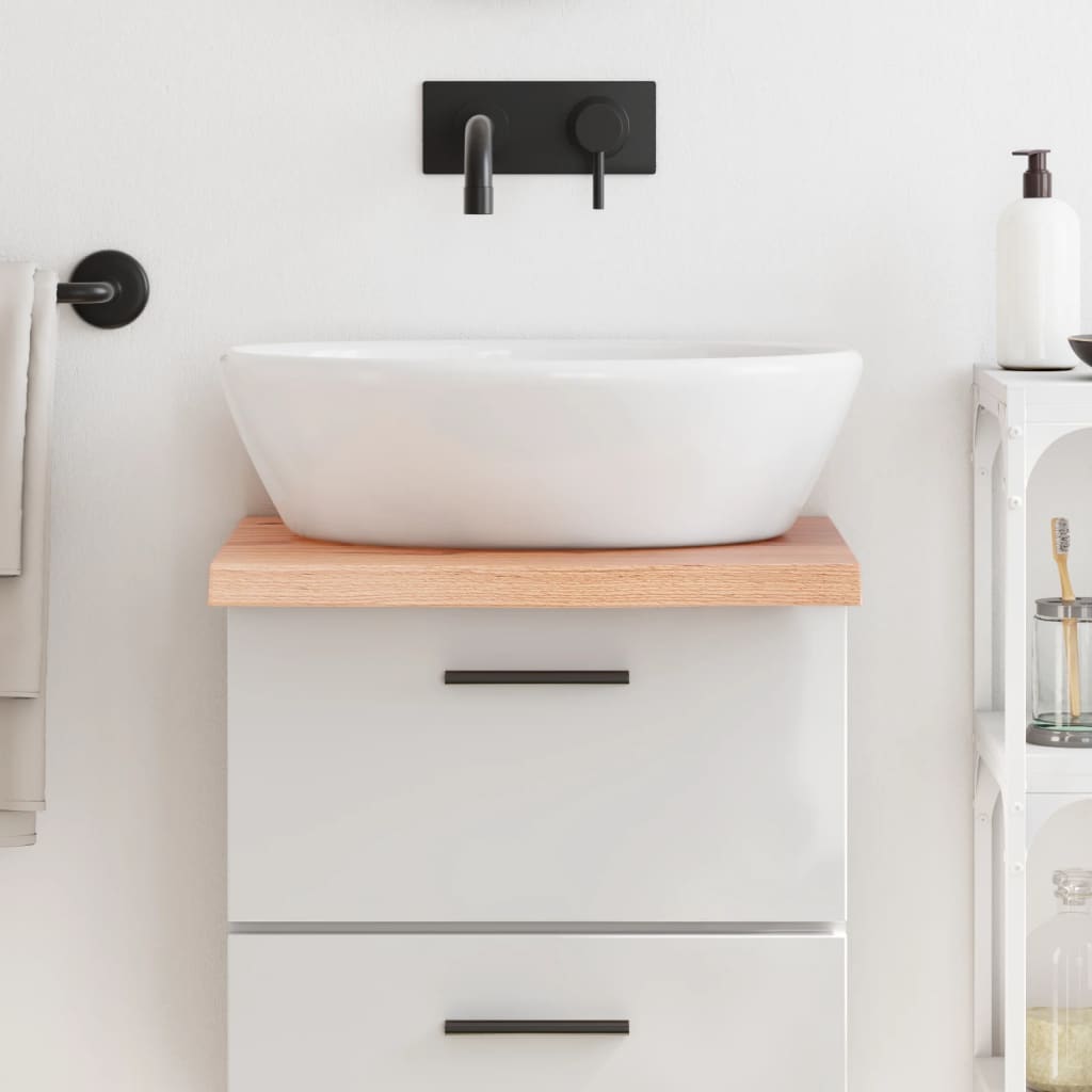 Bathroom Countertop 40x60x(2-4) Solid Wood Light Brown 40 cm