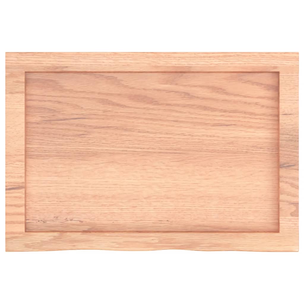 Bathroom Countertop 40x40x(2-4) Solid Wood Light Brown 60 cm