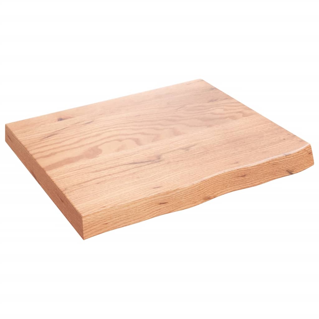 Bathroom Countertop 60x50x(2-6) Solid Wood Light Brown 60 cm