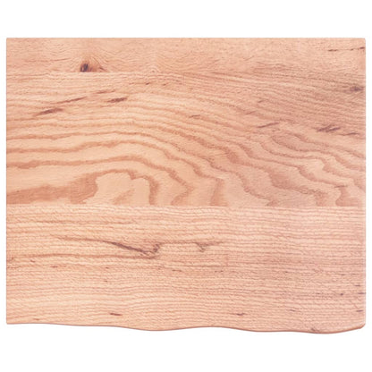 Bathroom Countertop 60x50x(2-6) Solid Wood Light Brown 60 cm