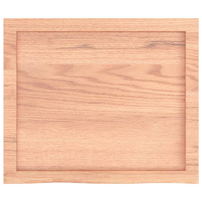 Bathroom Countertop 60x50x(2-6) Solid Wood Light Brown 60 cm