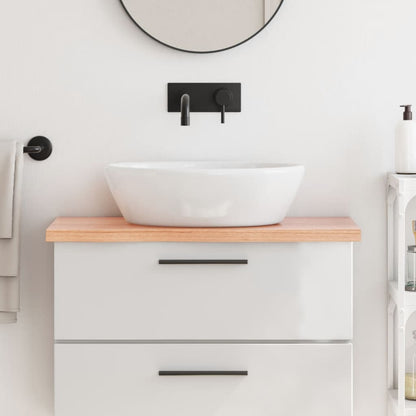 Bathroom Countertop 60x30x(2-4) Solid Wood Light Brown 80 cm