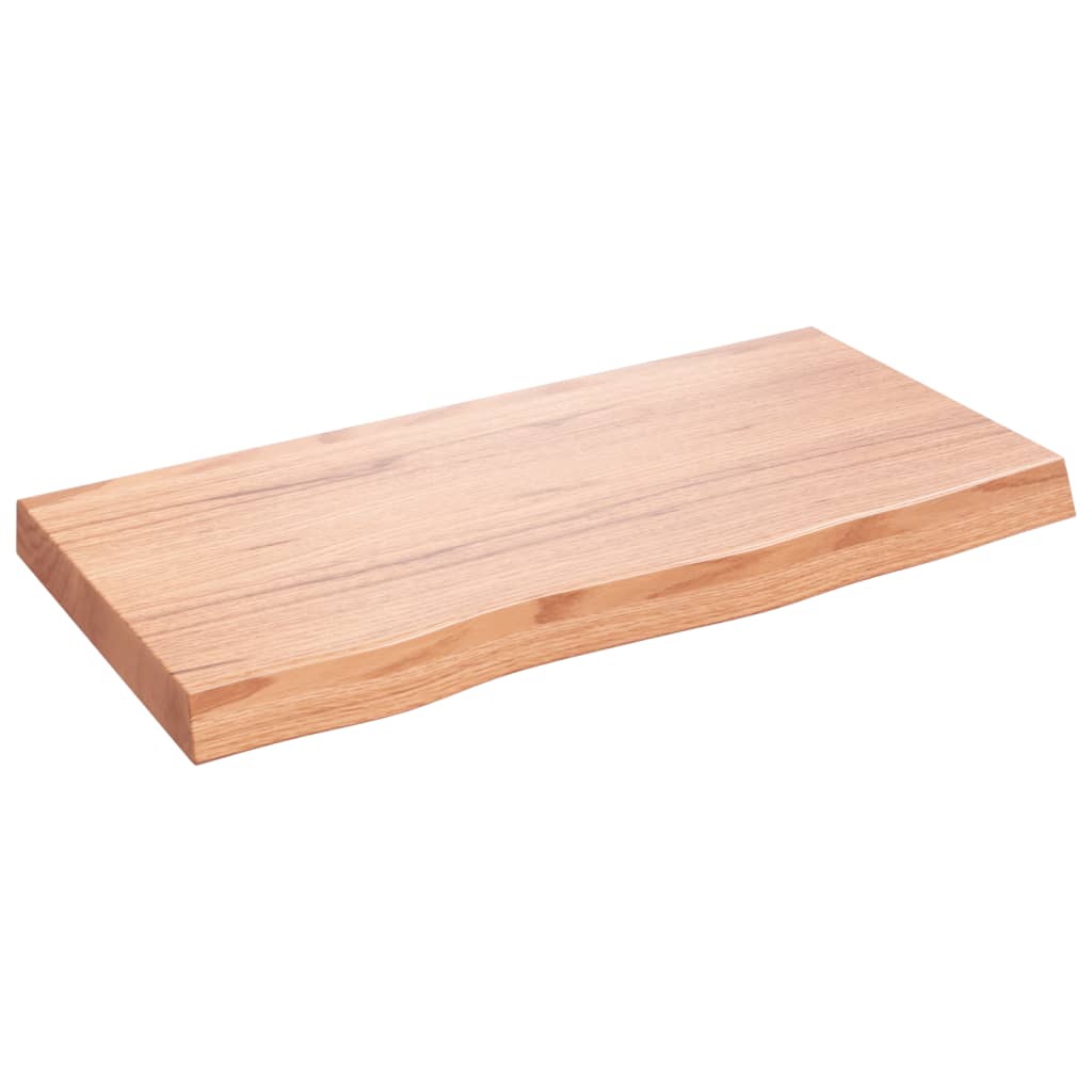 Bathroom Countertop 60x40x(2-6) Solid Wood Light Brown 80 cm
