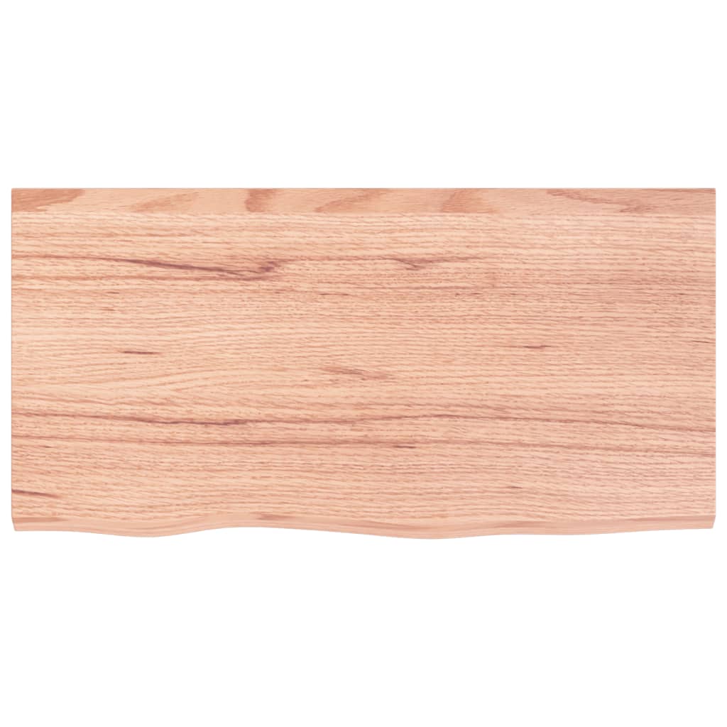 Bathroom Countertop 60x40x(2-6) Solid Wood Light Brown 80 cm