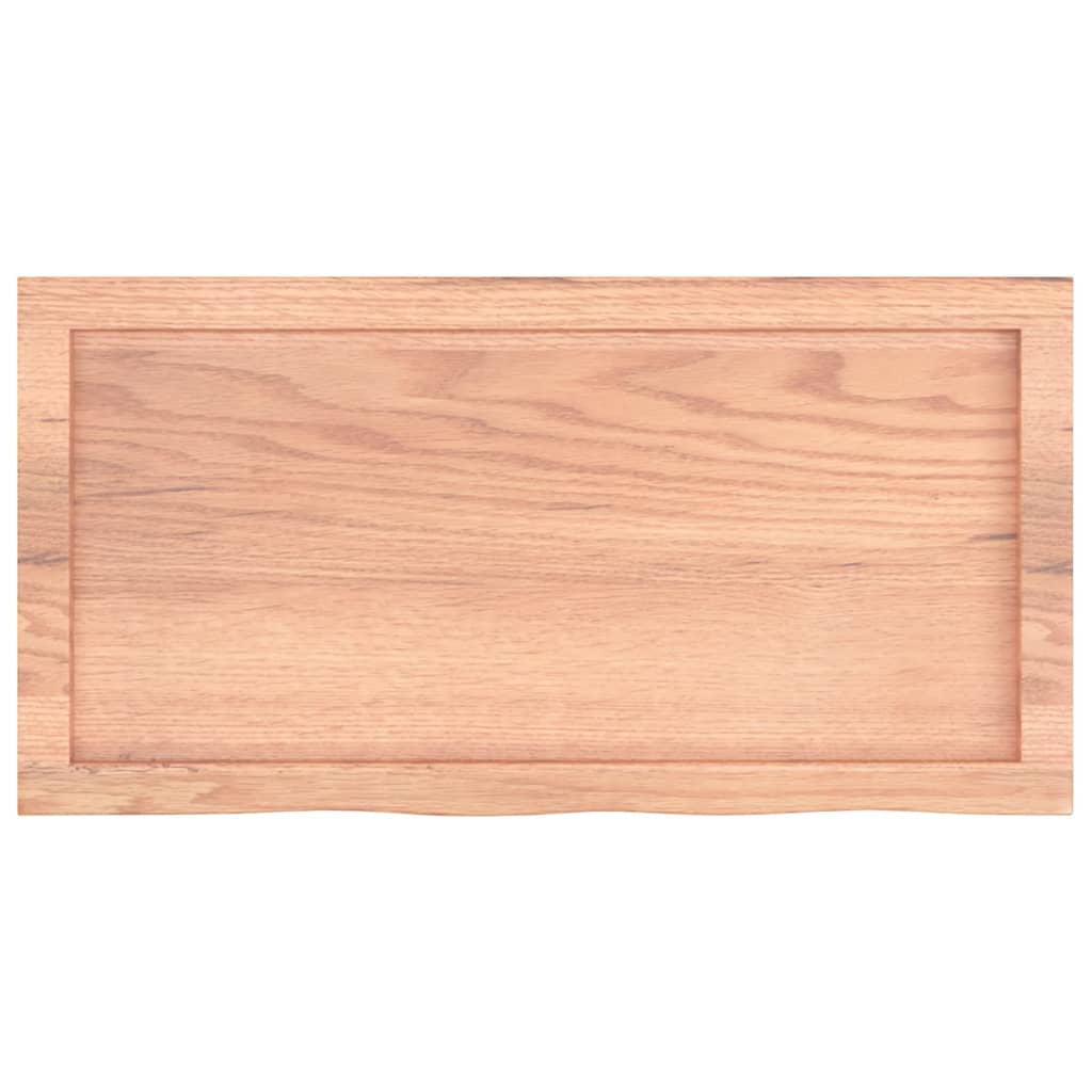 Bathroom Countertop 60x40x(2-6) Solid Wood Light Brown 80 cm