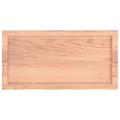 Bathroom Countertop 60x40x(2-6) Solid Wood Light Brown 80 cm