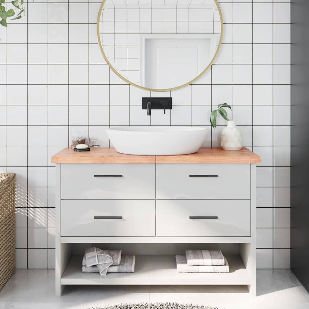 Bathroom Countertop 60x30x(2-4) Solid Wood Light Brown 120 cm