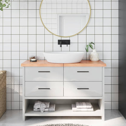 Bathroom Countertop 60x30x(2-4) Solid Wood Light Brown 120 cm