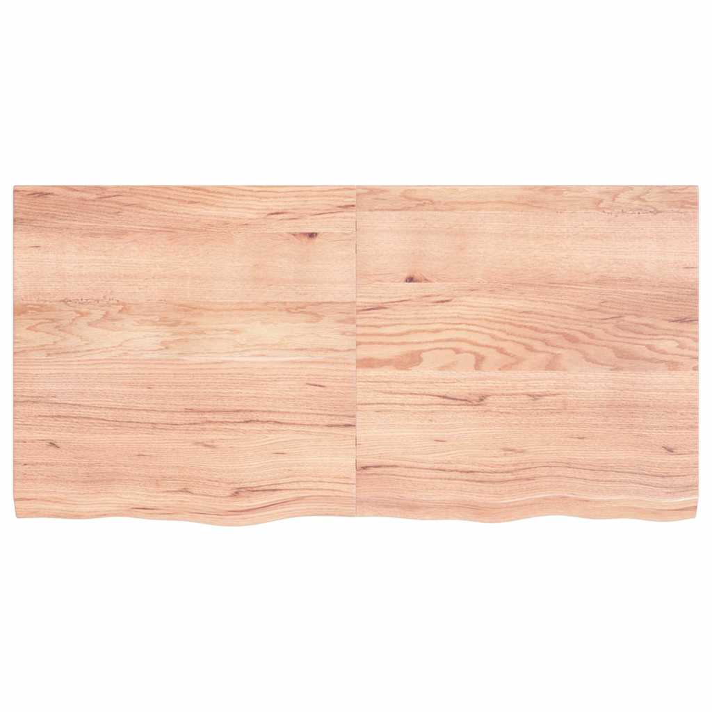 Bathroom Countertop 40x60x(2-4) Solid Wood Light Brown 120 cm