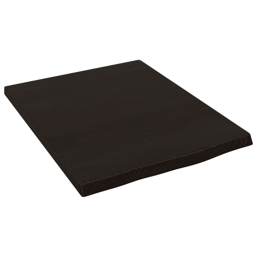 Bathroom Countertop Treated Solid Wood Dark Brown Height 2 cm 40 cm 50 cm