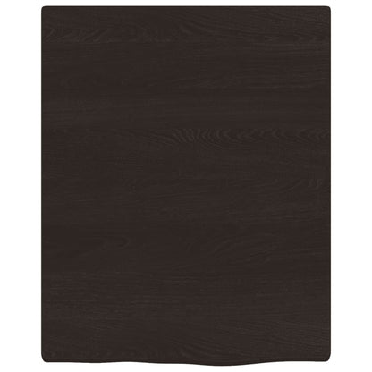 Bathroom Countertop Treated Solid Wood Dark Brown Height 2 cm 40 cm 50 cm