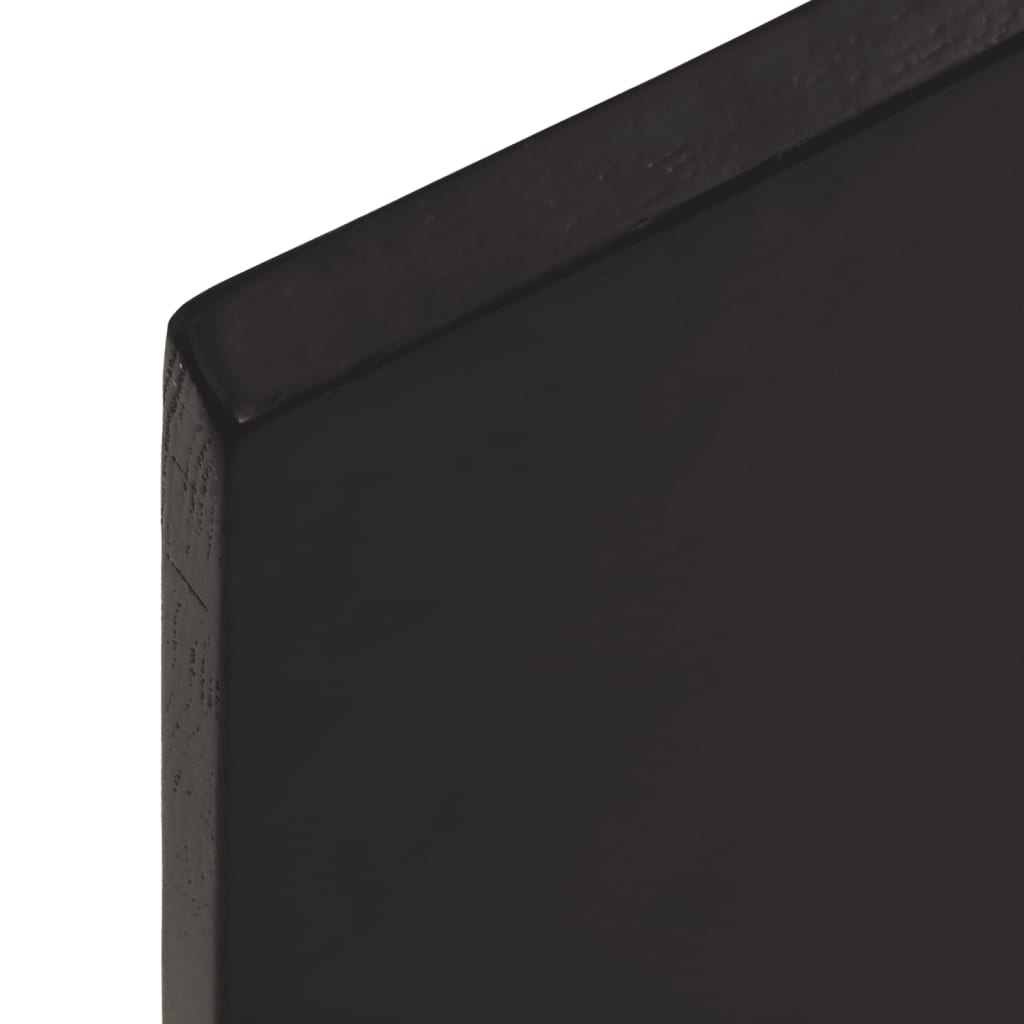 Bathroom Countertop Treated Solid Wood Dark Brown Height 2 cm 40 cm 50 cm