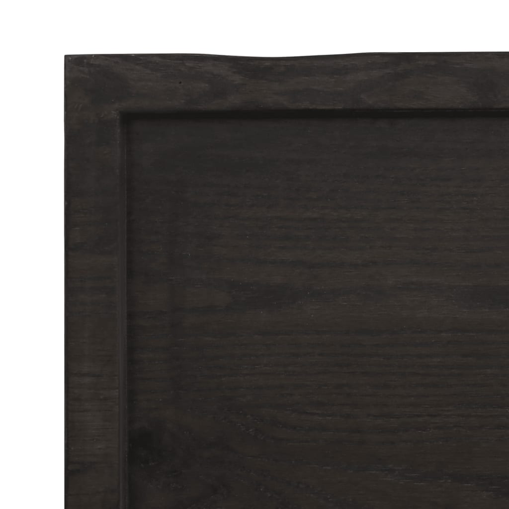 Bathroom Countertop 100x50x(2-6) Solid Wood Dark Brown 100 cm