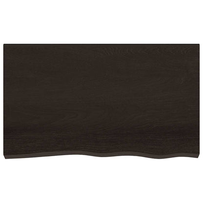 Bathroom Countertop 100x60x(2-6) Solid Wood Dark Brown 100 cm