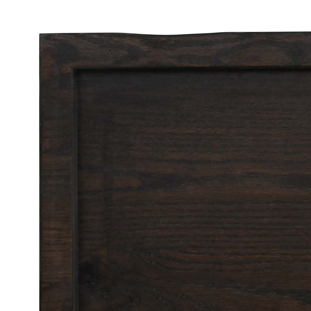 Bathroom Countertop 100x60x(2-6) Solid Wood Dark Brown 100 cm
