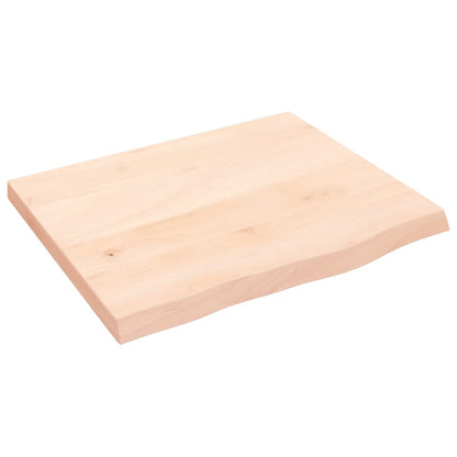 Table Top 60x50x(2-4) Untreated Solid Wood Oak Natural 60 cm