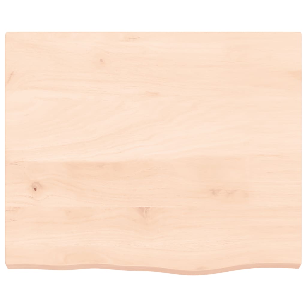 Table Top 60x50x(2-4) Untreated Solid Wood Oak Natural 60 cm
