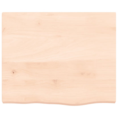 Table Top 60x50x(2-4) Untreated Solid Wood Oak Natural 60 cm