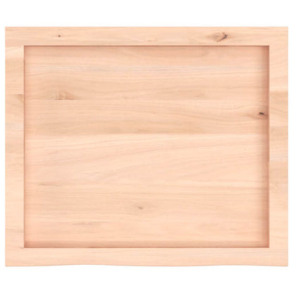 Table Top 60x50x(2-4) Untreated Solid Wood Oak Natural 60 cm