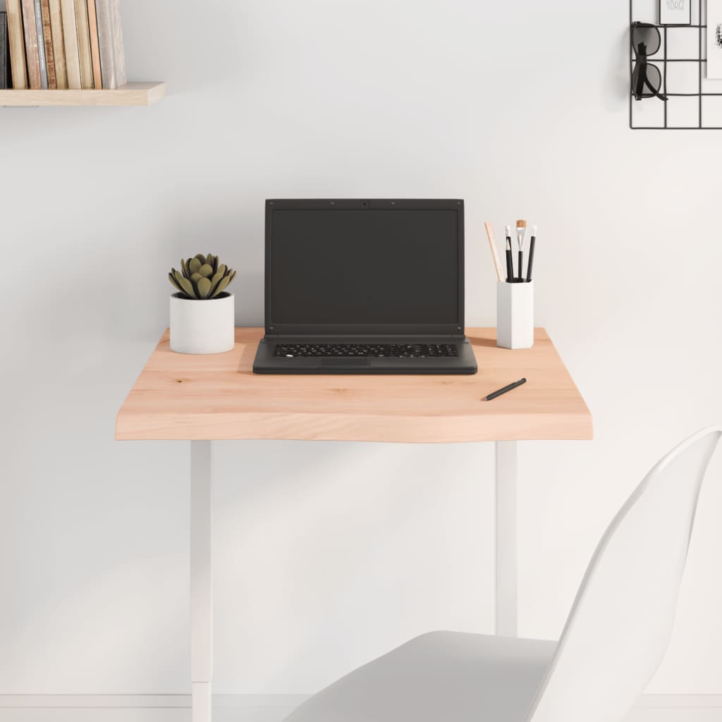 Table Top 60x60x(2-4) Untreated Solid Wood Oak Natural 60 cm