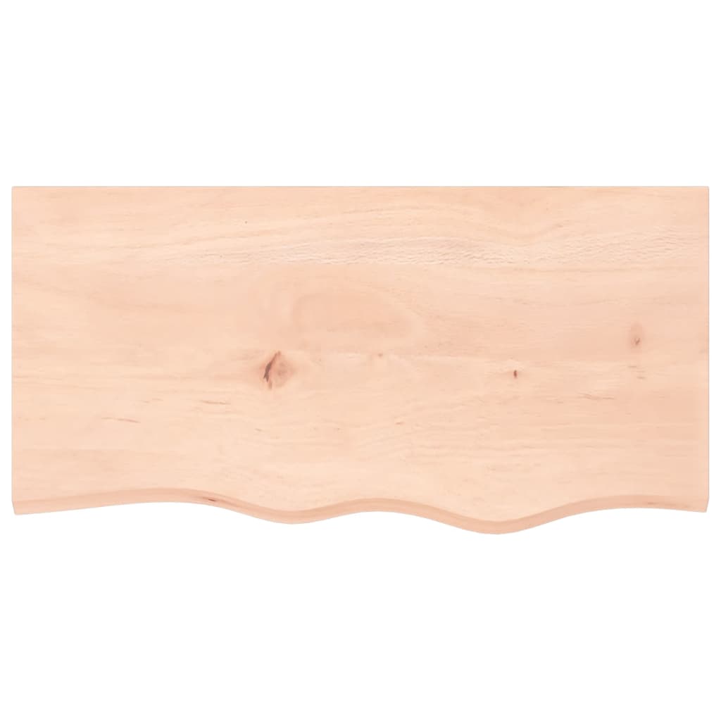 Table Top 60x40x(2-4) Untreated Solid Wood Oak Natural 80 cm