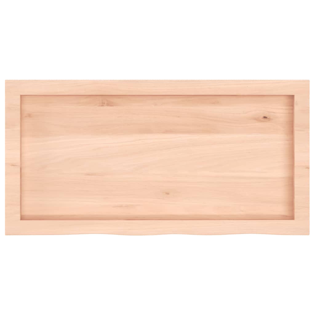 Table Top 60x40x(2-4) Untreated Solid Wood Oak Natural 80 cm
