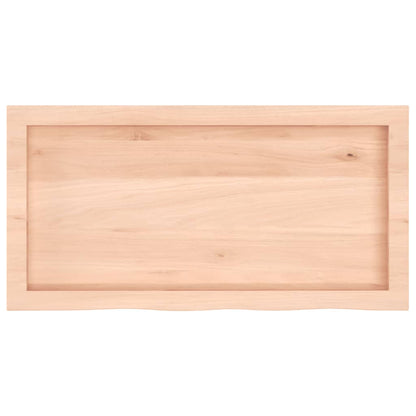 Table Top 60x40x(2-4) Untreated Solid Wood Oak Natural 80 cm