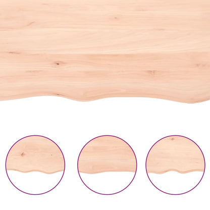 Table Top 60x40x(2-4) Untreated Solid Wood Oak Natural 80 cm