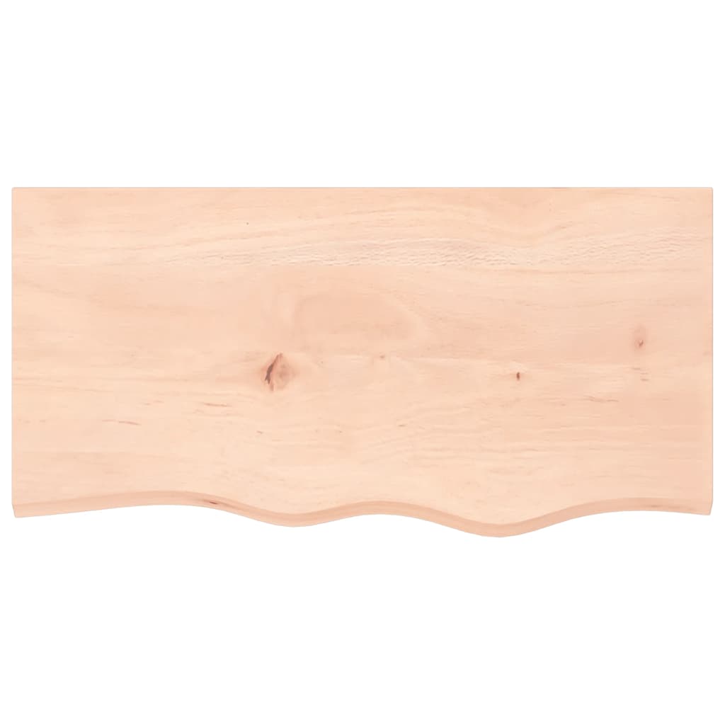 Table Top 60x40x(2-6) Untreated Solid Wood Oak Natural 80 cm