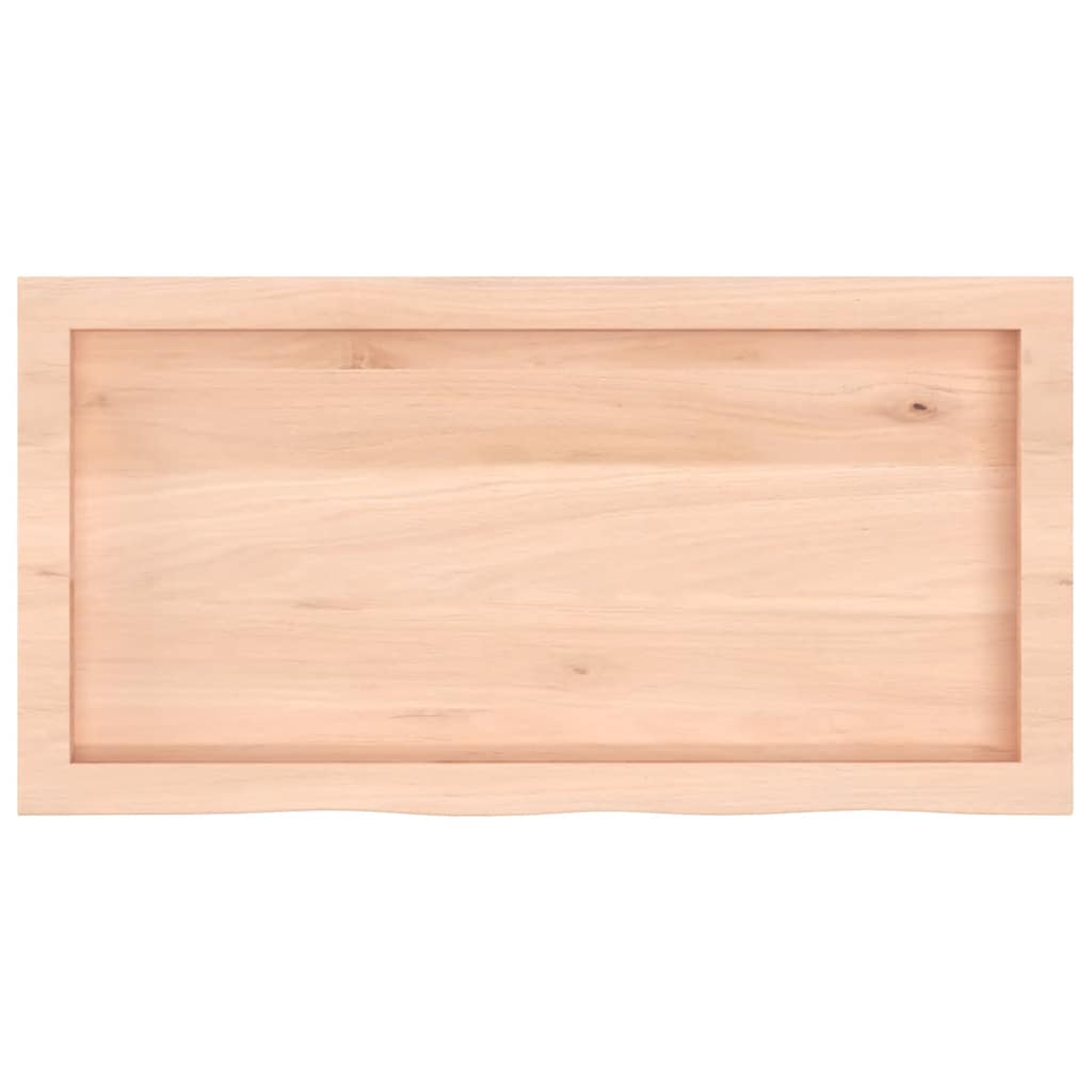 Table Top 60x40x(2-6) Untreated Solid Wood Oak Natural 80 cm
