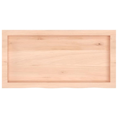 Table Top 60x40x(2-6) Untreated Solid Wood Oak Natural 80 cm