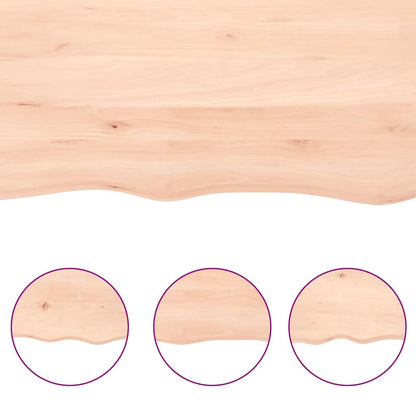 Table Top 60x40x(2-6) Untreated Solid Wood Oak Natural 80 cm