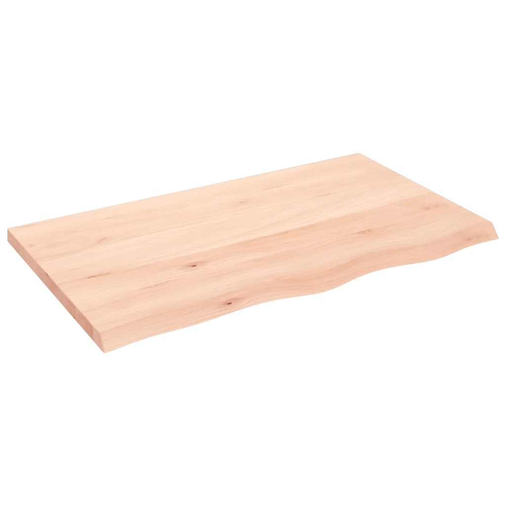 Table Top 60x60x(2-4) Untreated Solid Wood Oak Natural 100 cm
