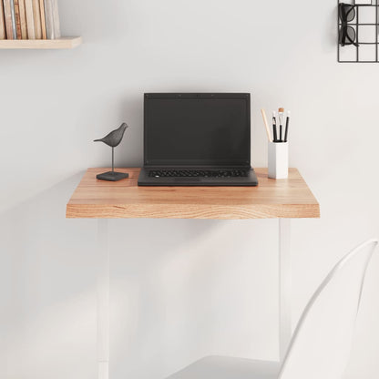 Table Top 60x50x(2-4) Treated Solid Wood Oak Light Brown 60 cm