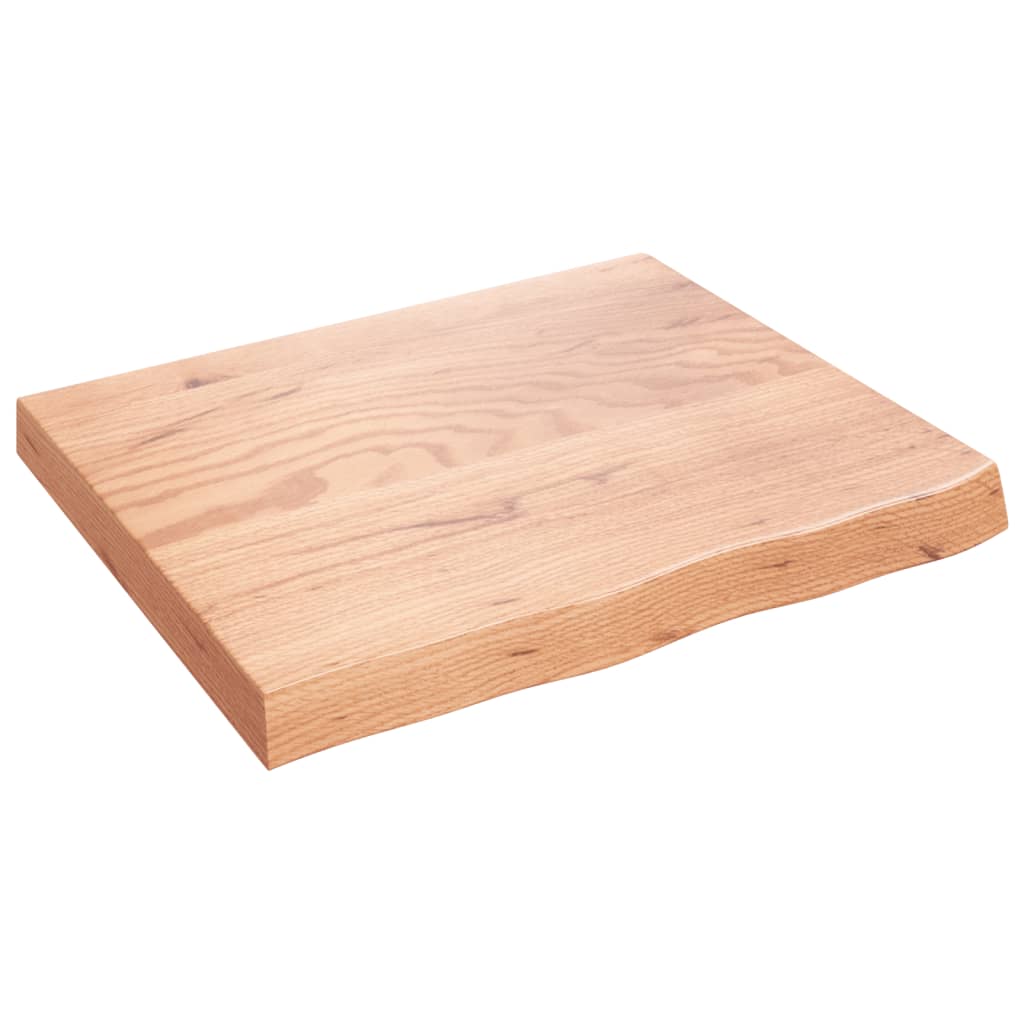 Table Top 60x50x(2-6) Treated Solid Wood Oak Light Brown 60 cm