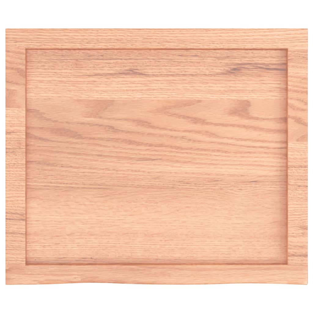 Table Top 60x50x(2-6) Treated Solid Wood Oak Light Brown 60 cm