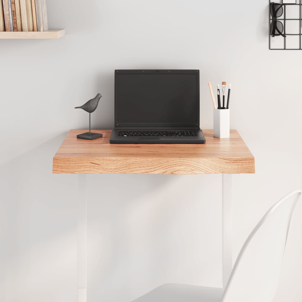 Table Top 60x50x(2-6) Treated Solid Wood Oak Light Brown 60 cm