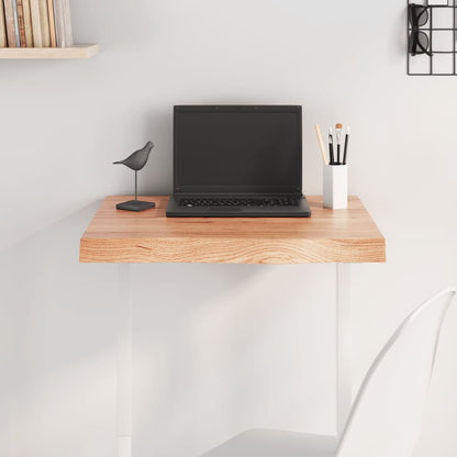Table Top 60x50x(2-6) Treated Solid Wood Oak Light Brown 60 cm