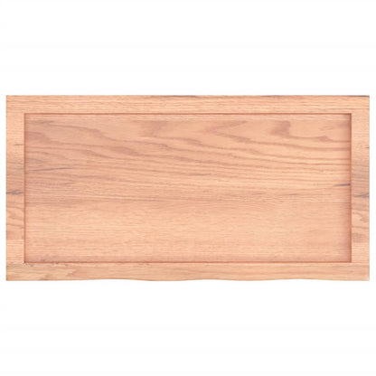 Table Top 60x40x(2-6) Treated Solid Wood Oak Light Brown 80 cm