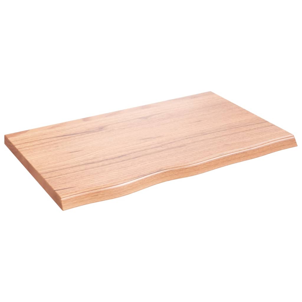 Table Top 60x50x(2-4) Treated Solid Wood Oak Light Brown 80 cm