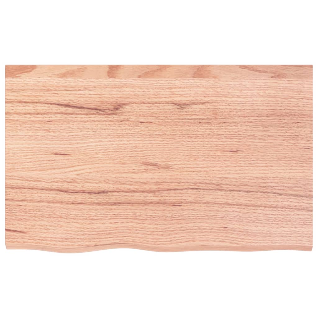Table Top 60x50x(2-4) Treated Solid Wood Oak Light Brown 80 cm
