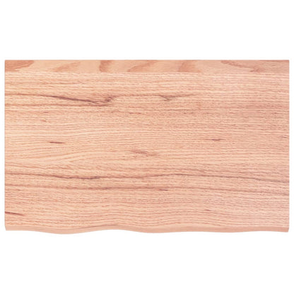 Table Top 60x50x(2-4) Treated Solid Wood Oak Light Brown 80 cm