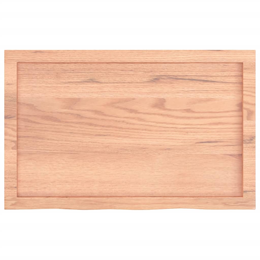 Table Top 60x50x(2-4) Treated Solid Wood Oak Light Brown 80 cm