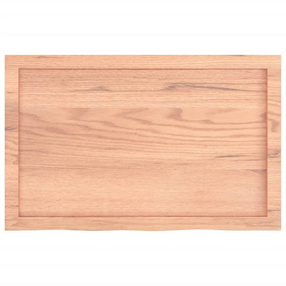 Table Top 60x50x(2-4) Treated Solid Wood Oak Light Brown 80 cm
