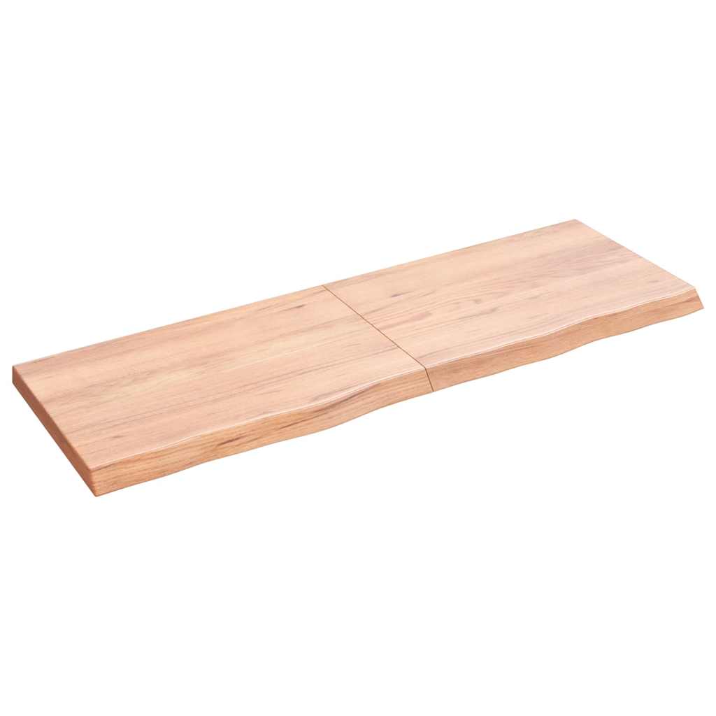 Table Top 60x40x(2-4) Treated Solid Wood Oak Light Brown 120 cm