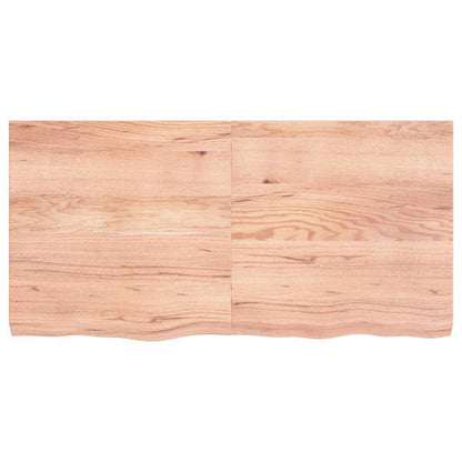 Table Top 60x60x(2-6) Treated Solid Wood Oak Light Brown 120 cm