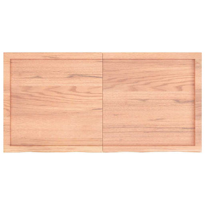 Table Top 60x60x(2-6) Treated Solid Wood Oak Light Brown 120 cm